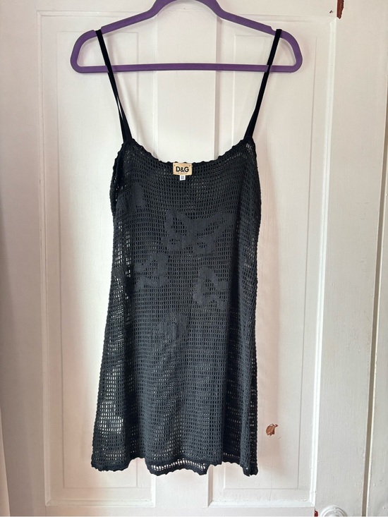 Dolce & Gabbana Dresses & Skirts - Dolce & Gabbana Vintage Black Crochet Butterfly Dress